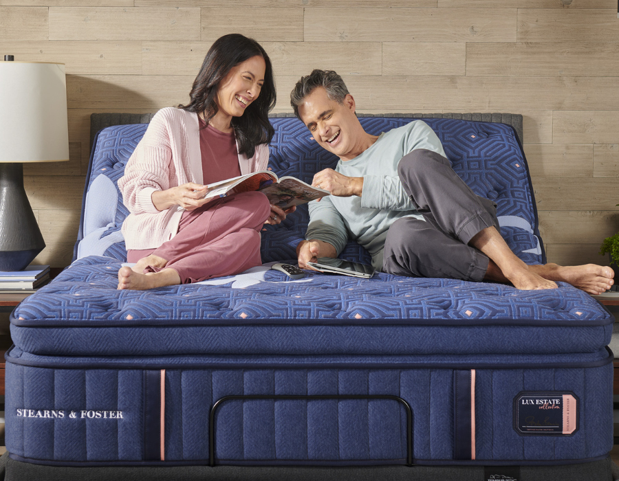 image of couple relaxing on a mattress